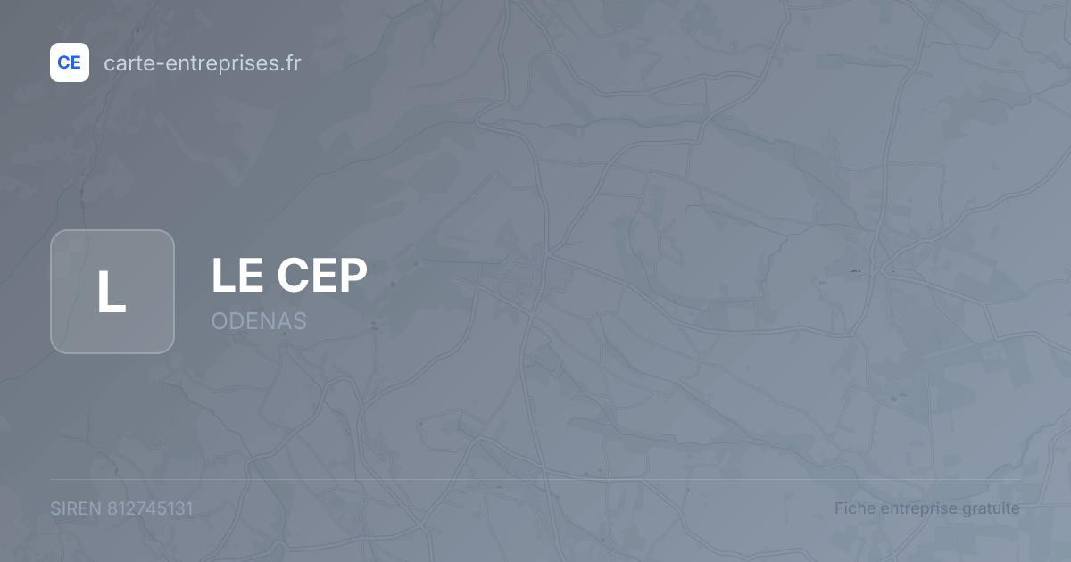 LE CEP — 812745131 — fiche entreprise