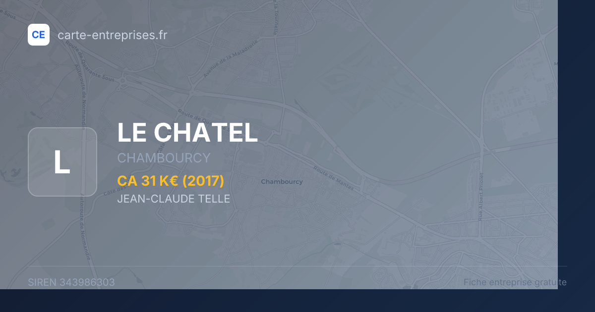 LE CHATEL — 343986303 — fiche entreprise