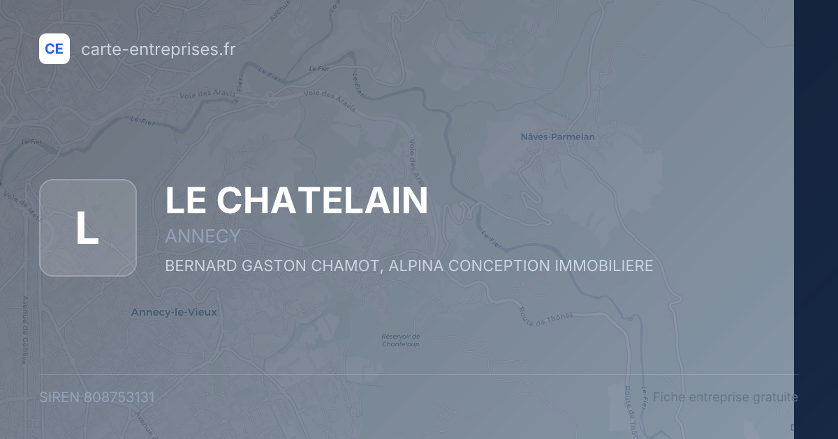LE CHATELAIN — 808753131 — fiche entreprise