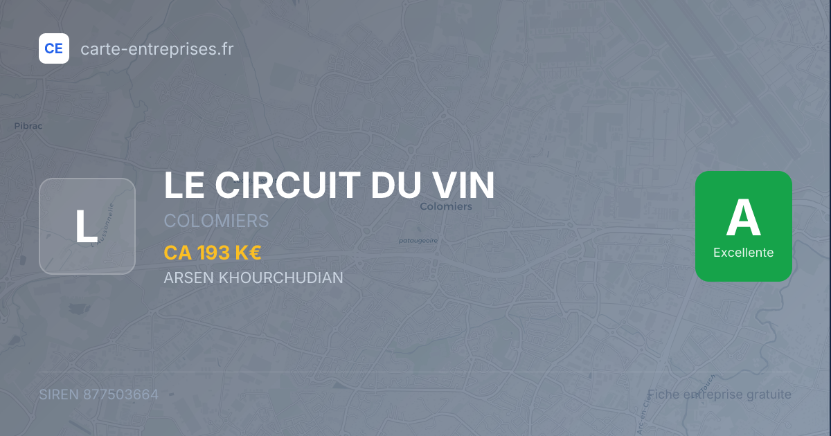 LE CIRCUIT DU VIN — 877503664 — fiche entreprise
