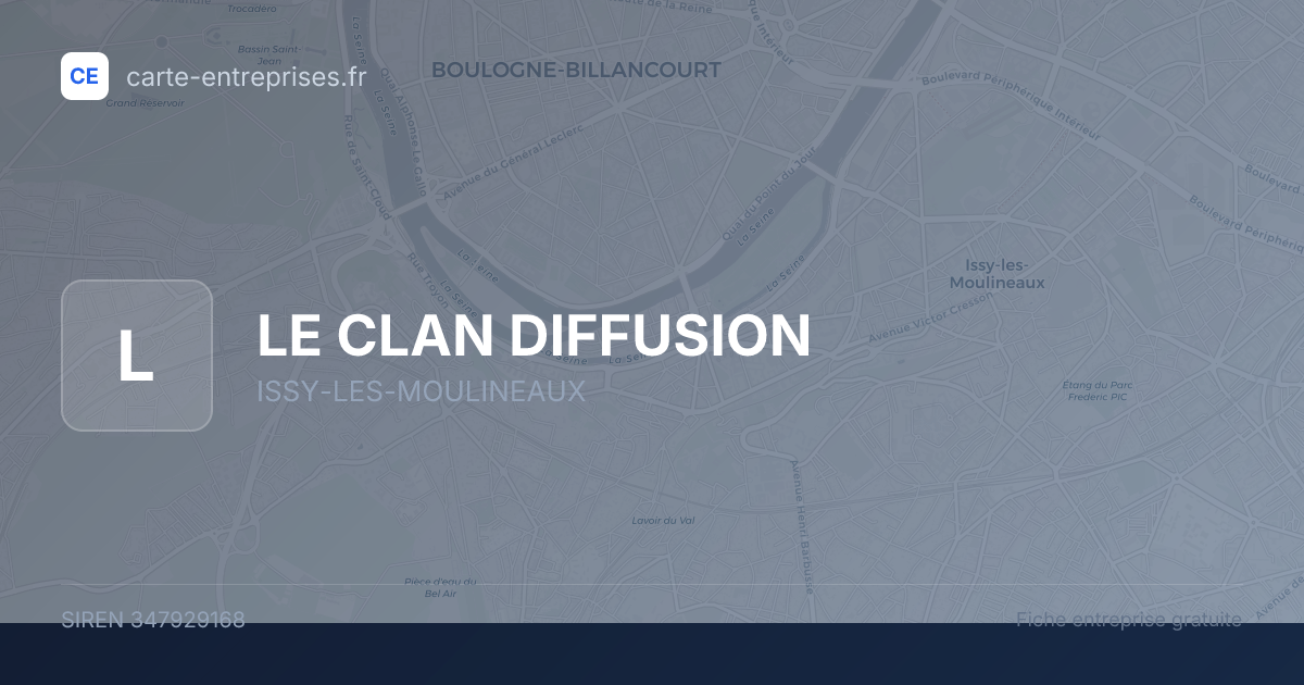 LE CLAN DIFFUSION — 347929168 — fiche entreprise