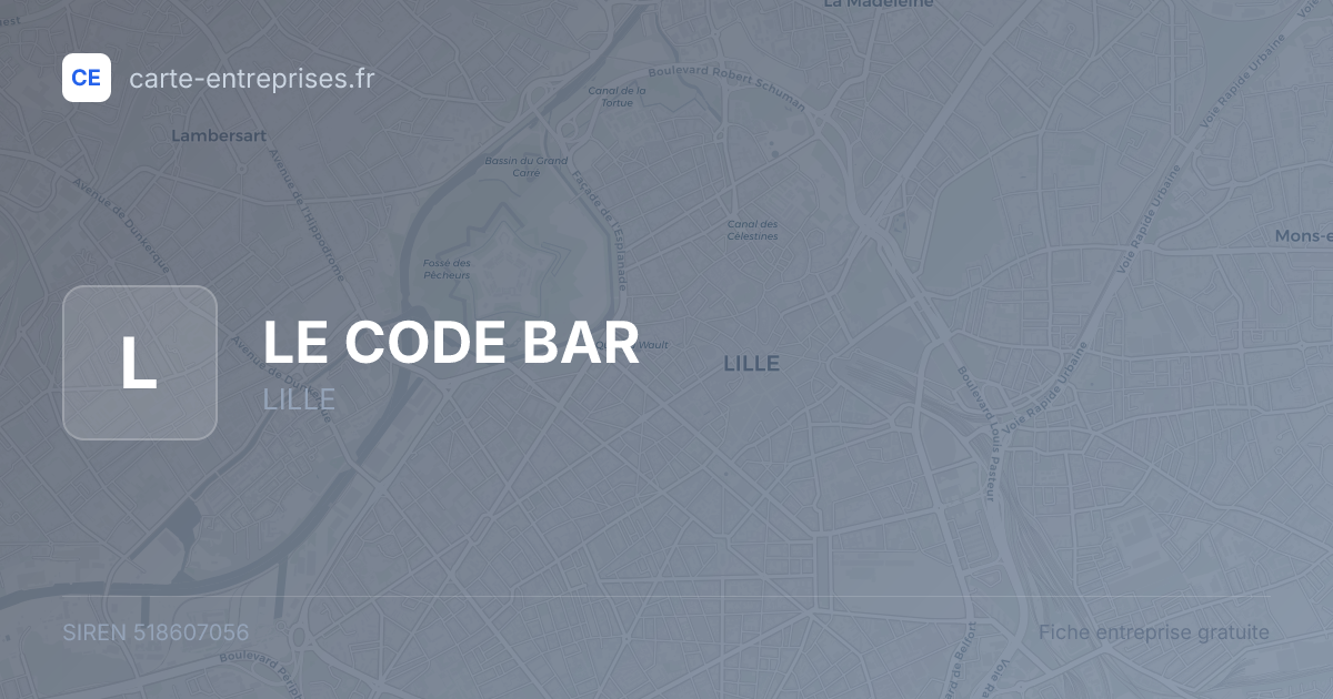 LE CODE BAR — 518607056 — fiche entreprise