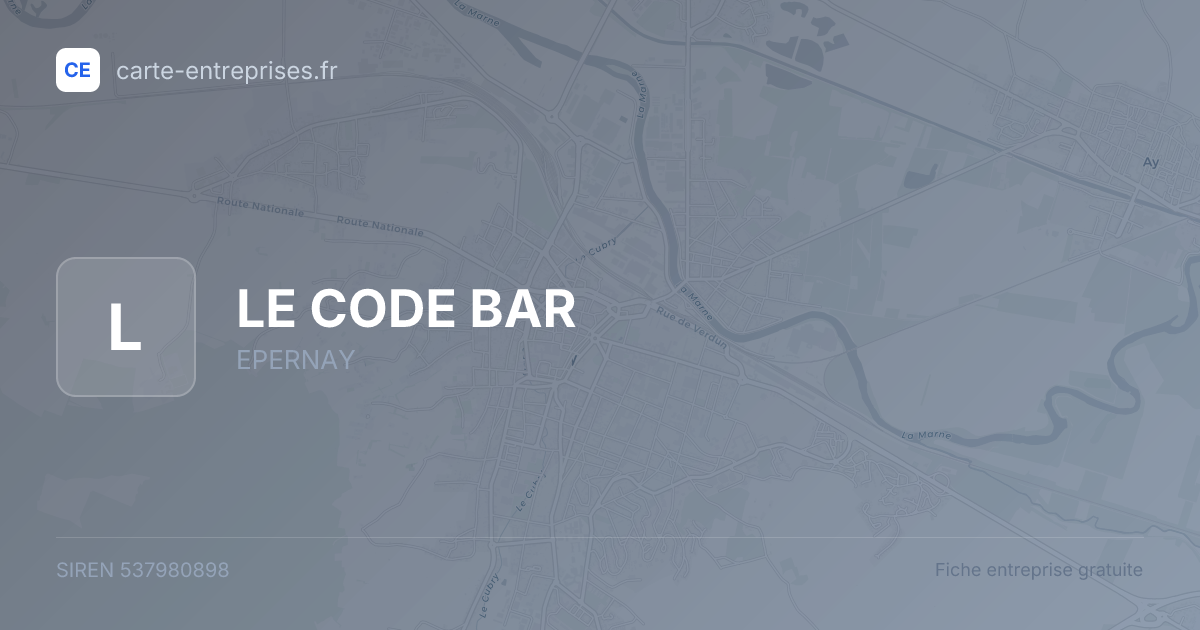 LE CODE BAR — 537980898 — fiche entreprise