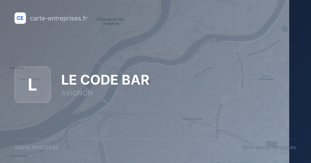 LE CODE BAR — 791659238 — fiche entreprise