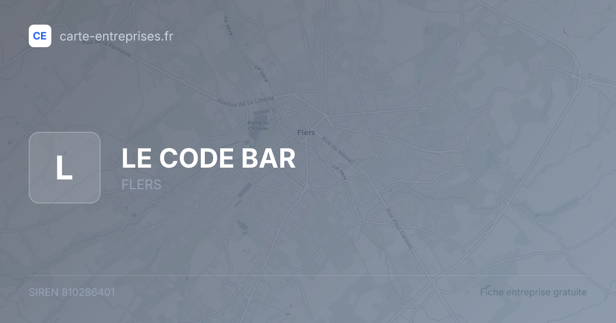 LE CODE BAR — 810286401 — fiche entreprise