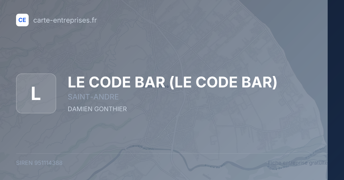 LE CODE BAR — 951114388 — fiche entreprise