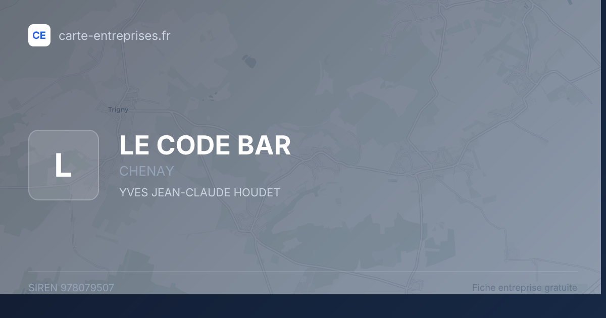 LE CODE BAR — 978079507 — fiche entreprise