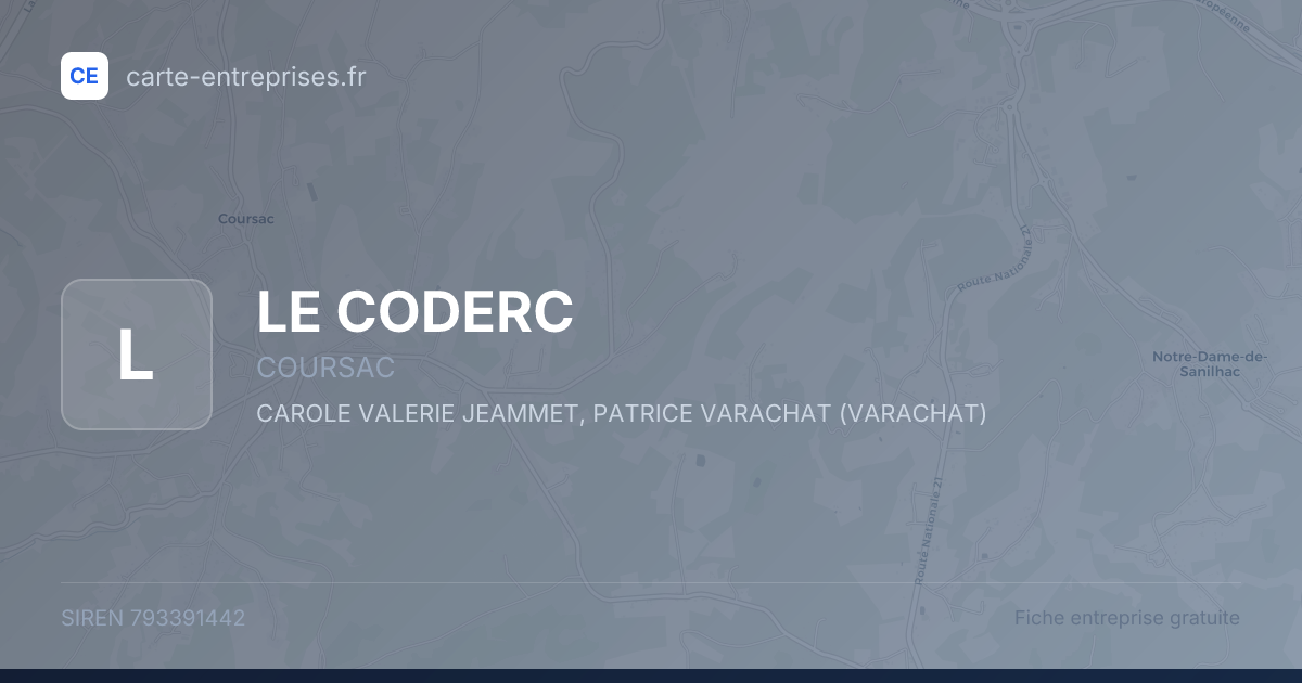 LE CODERC — 793391442 — fiche entreprise