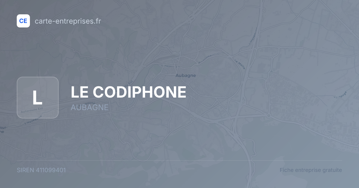 LE CODIPHONE — 411099401 — fiche entreprise