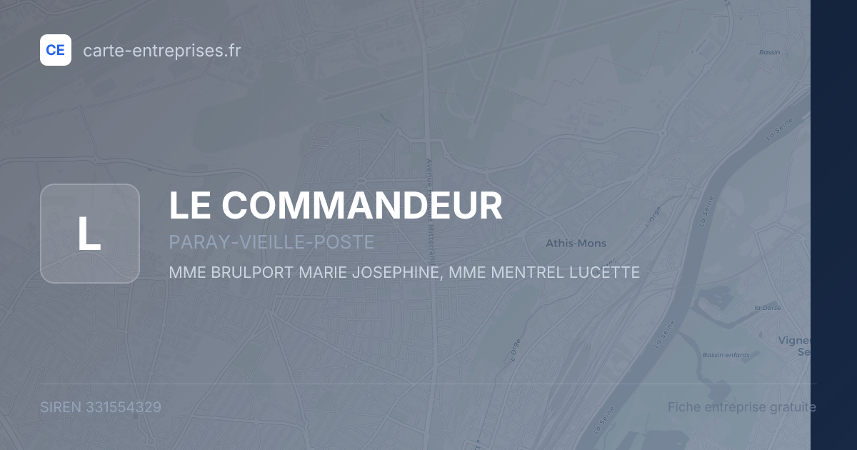 LE COMMANDEUR — 331554329 — fiche entreprise