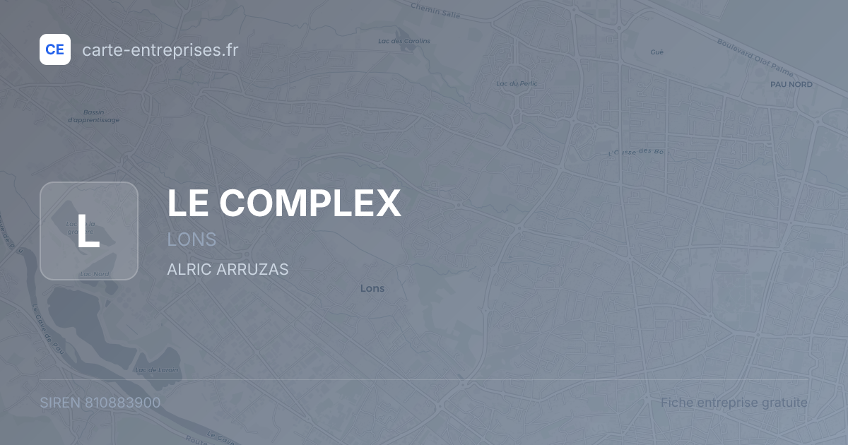 LE COMPLEX — 810883900 — fiche entreprise