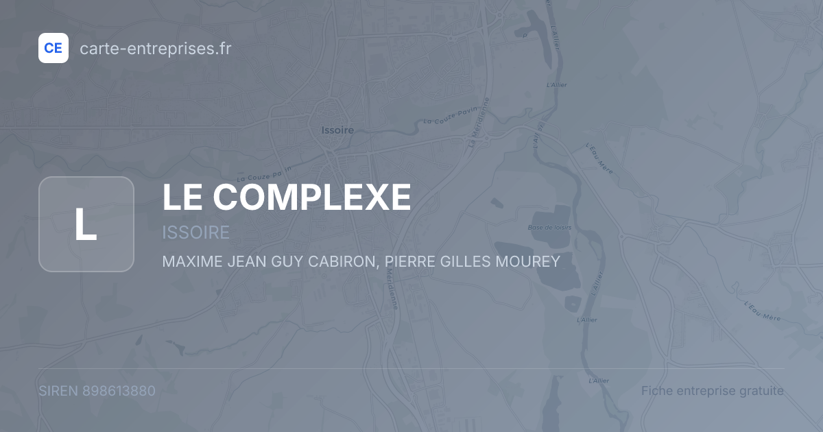 LE COMPLEXE — 898613880 — fiche entreprise