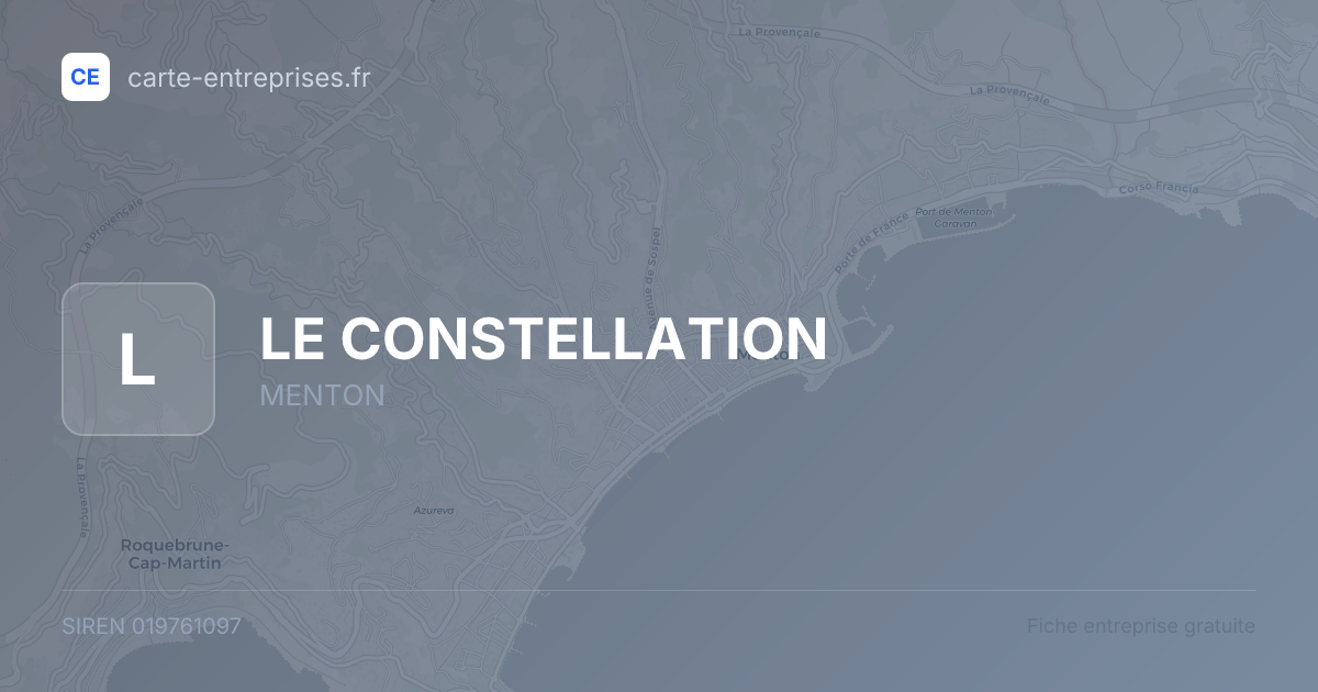LE CONSTELLATION — 019761097 — fiche entreprise