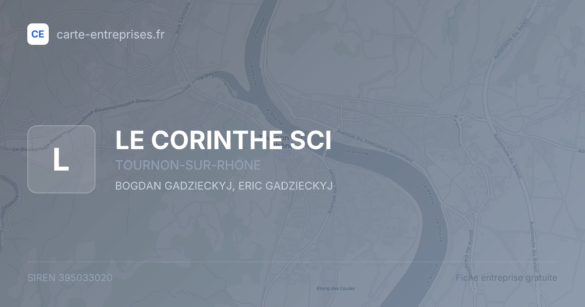 LE CORINTHE  SCI — 395033020 — fiche entreprise