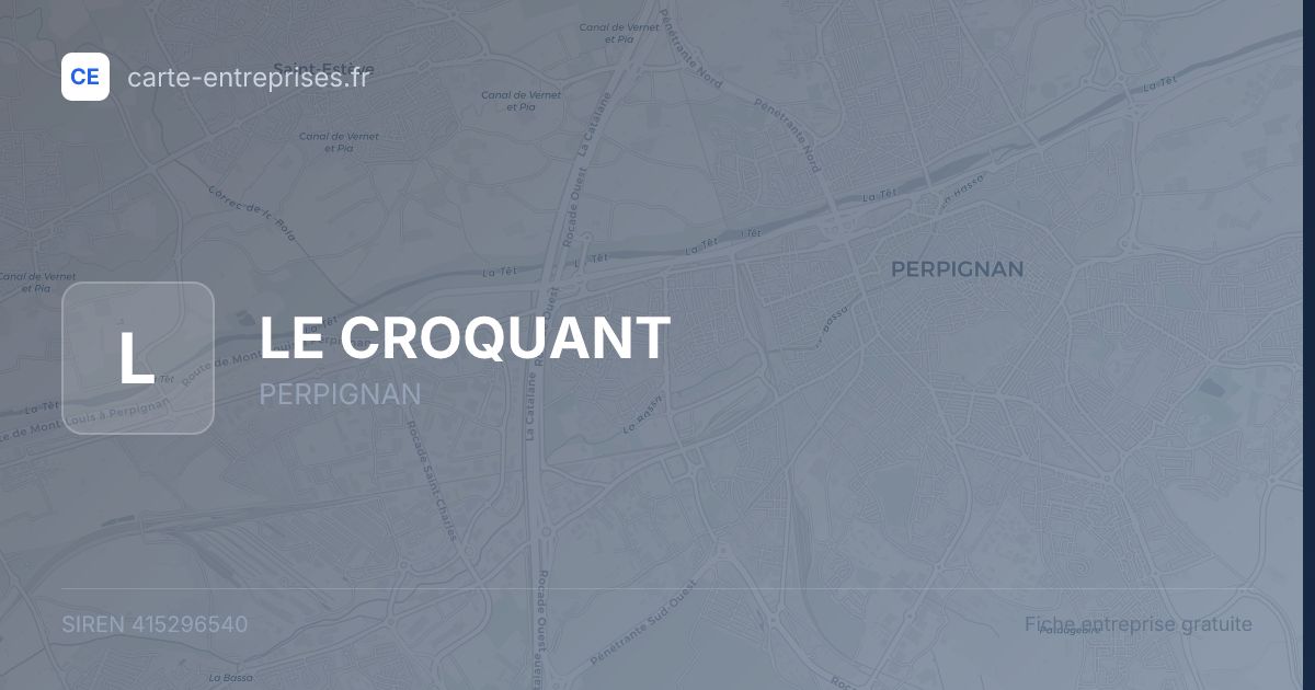 LE CROQUANT — 415296540 — fiche entreprise