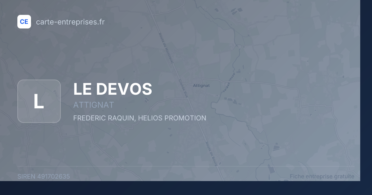 LE DEVOS — 491702635 — fiche entreprise