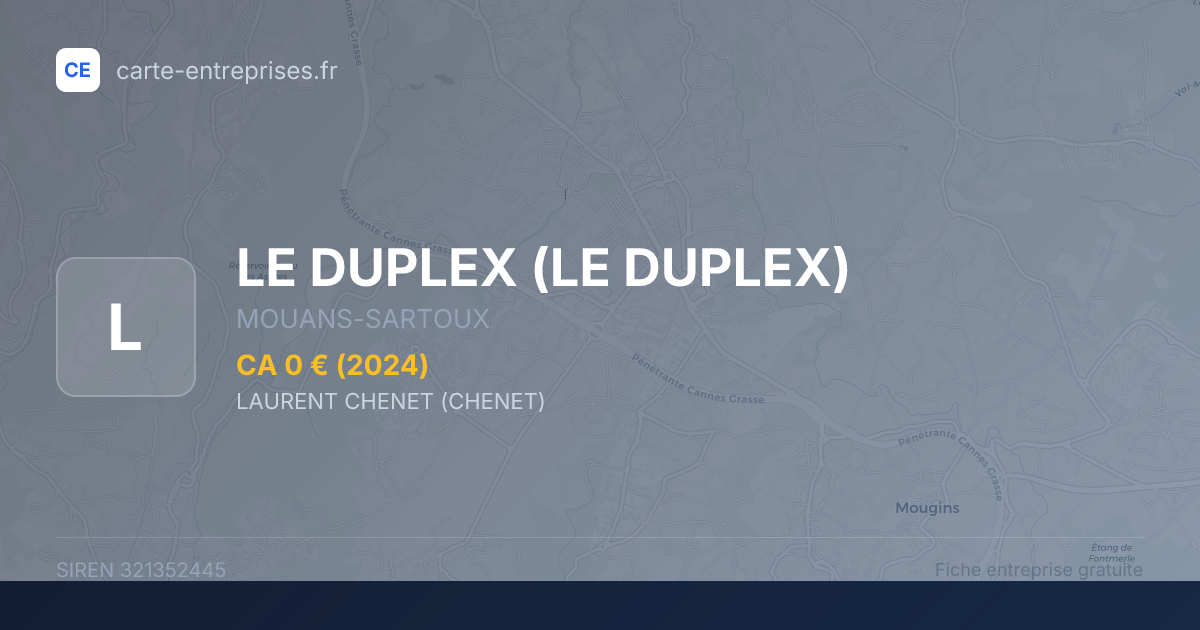 LE DUPLEX — 321352445 — fiche entreprise