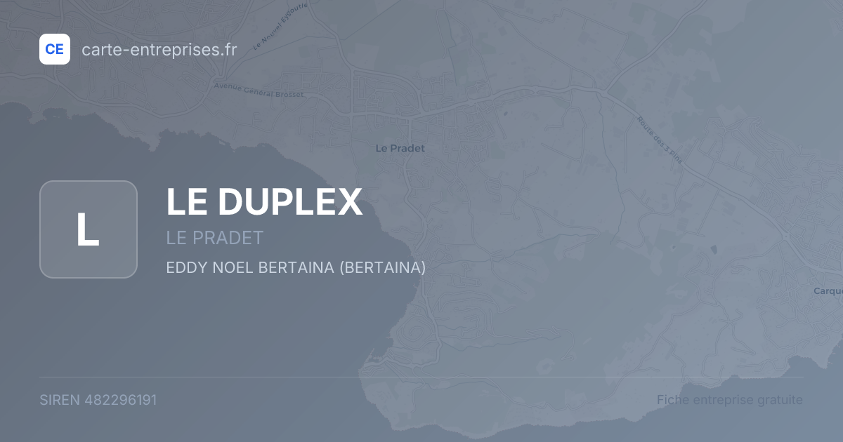 LE DUPLEX — 482296191 — fiche entreprise