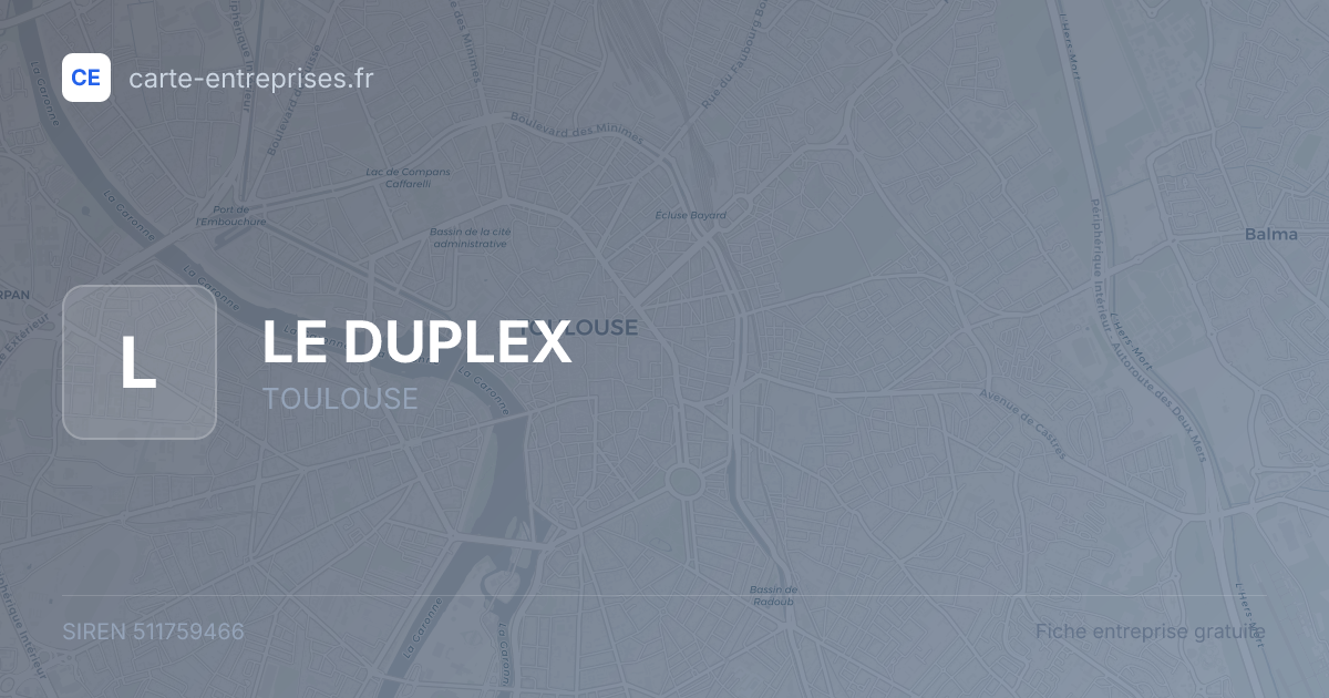 LE DUPLEX — 511759466 — fiche entreprise
