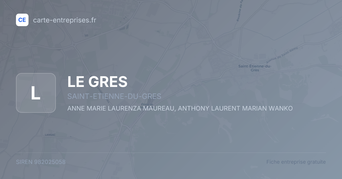 LE GRES — 982025058 — fiche entreprise