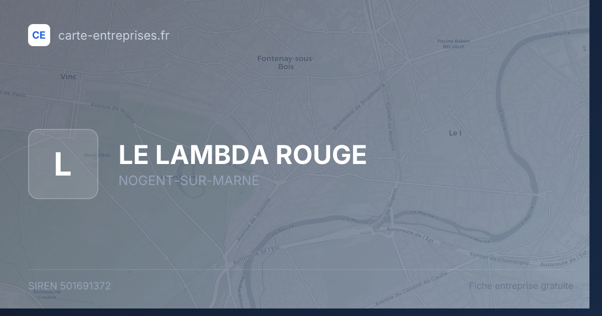 LE LAMBDA ROUGE — 501691372 — fiche entreprise