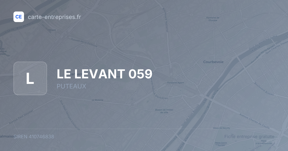 LE LEVANT 059 — 410746838 — fiche entreprise