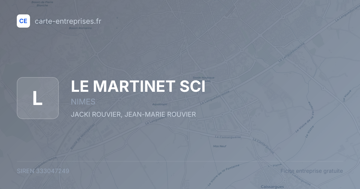 LE MARTINET SCI — 333047249 — fiche entreprise