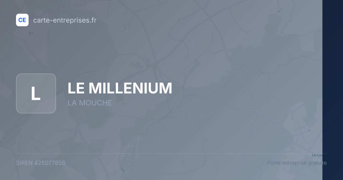 LE MILLENIUM — 425077856 — fiche entreprise