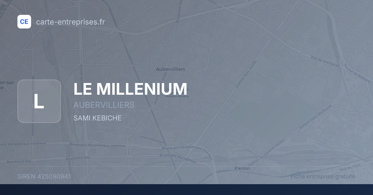 LE MILLENIUM — 425090941 — fiche entreprise