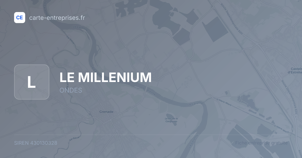 LE MILLENIUM — 430130328 — fiche entreprise