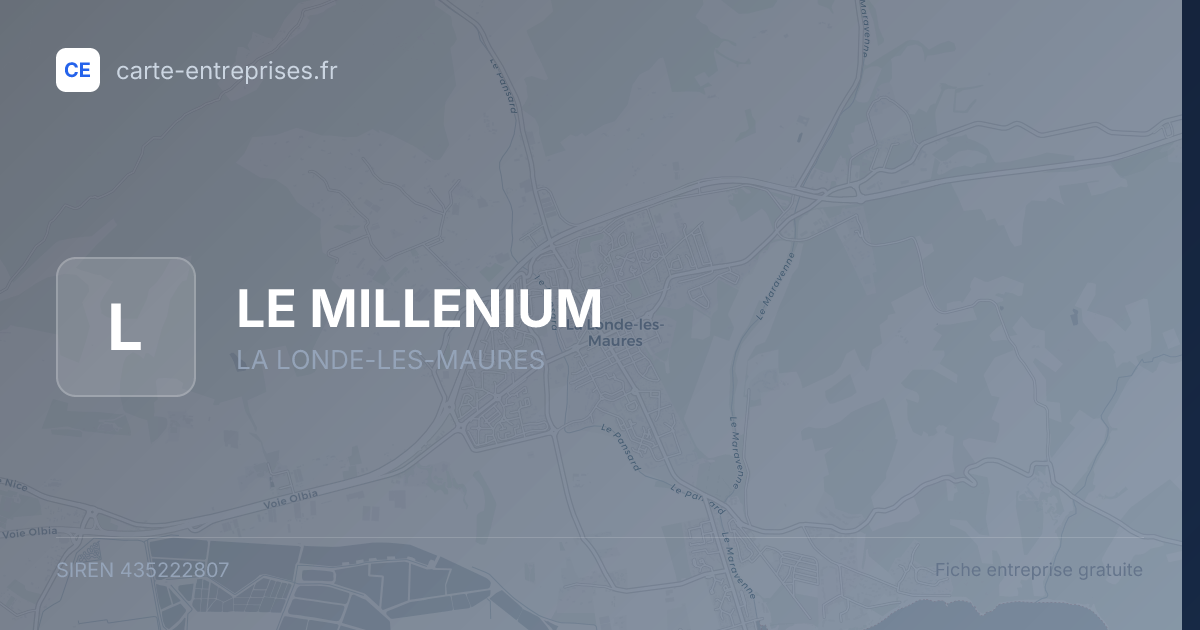 LE MILLENIUM — 435222807 — fiche entreprise