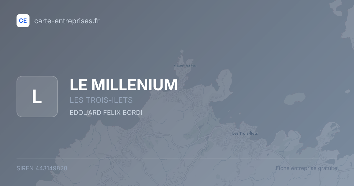 LE MILLENIUM — 443149828 — fiche entreprise
