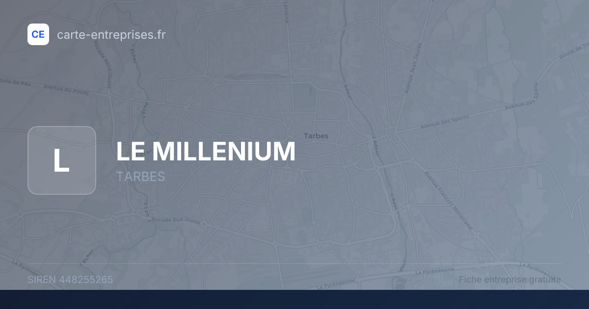 LE MILLENIUM — 448255265 — fiche entreprise