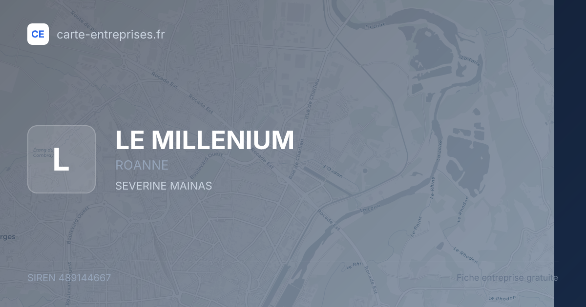 LE MILLENIUM — 489144667 — fiche entreprise