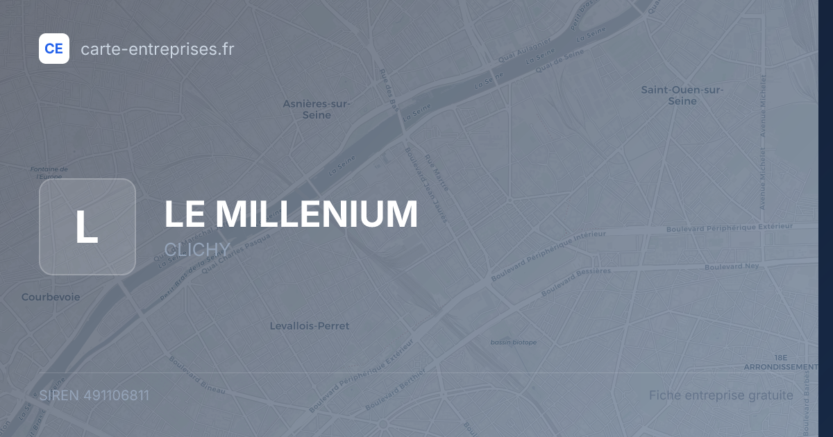 LE MILLENIUM — 491106811 — fiche entreprise