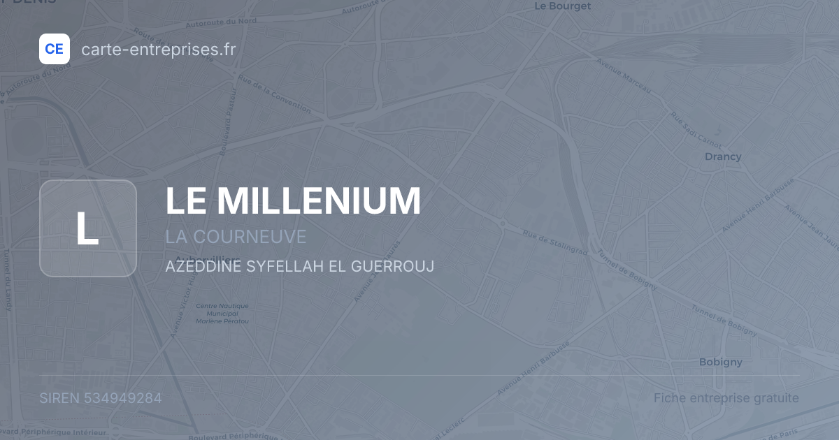 LE MILLENIUM — 534949284 — fiche entreprise