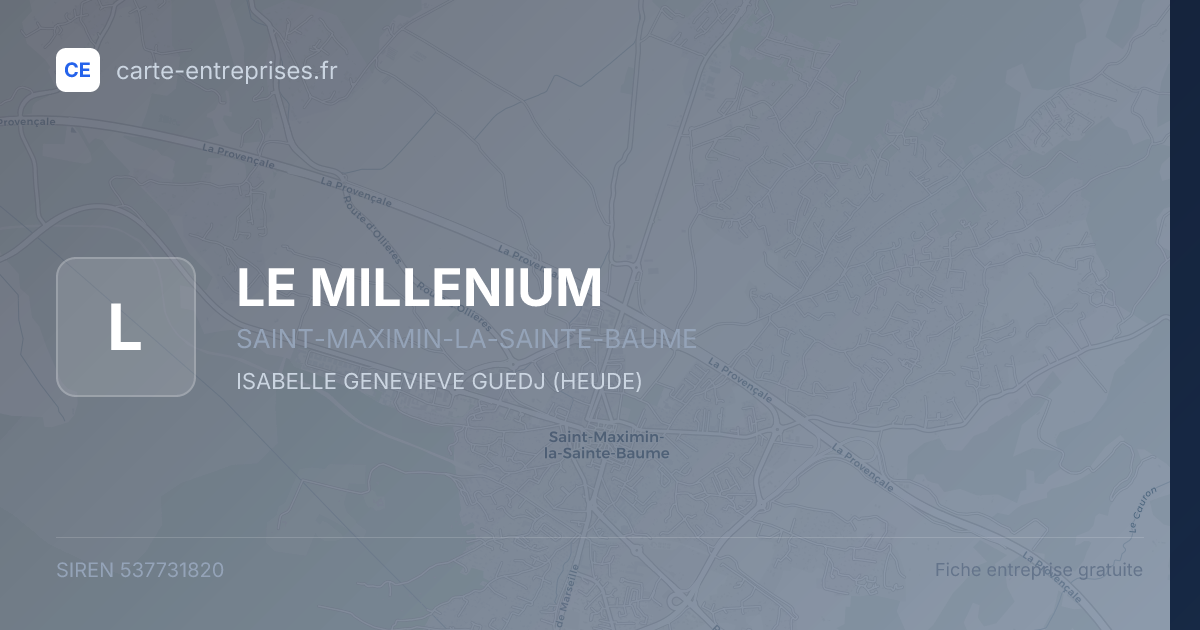 LE MILLENIUM — 537731820 — fiche entreprise