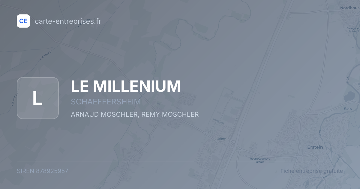 LE MILLENIUM — 878925957 — fiche entreprise