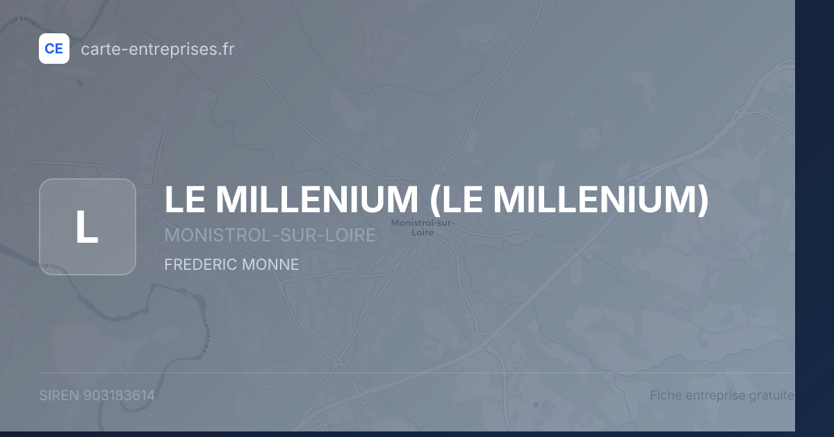 LE MILLENIUM — 903183614 — fiche entreprise