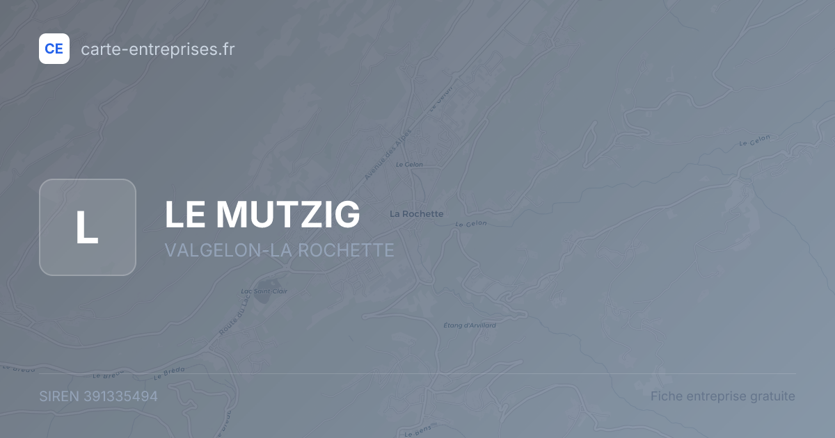 LE MUTZIG — 391335494 — fiche entreprise