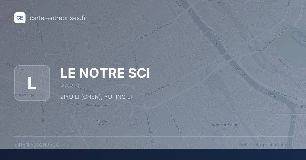 LE NOTRE SCI — 520299504 — fiche entreprise