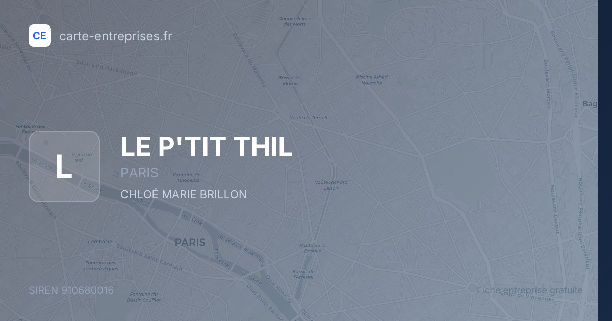 LE P'TIT THIL — 910680016 — fiche entreprise