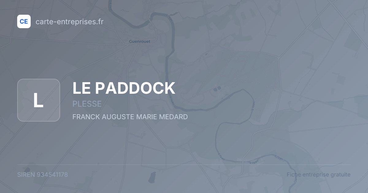 LE PADDOCK — 934541178 — fiche entreprise