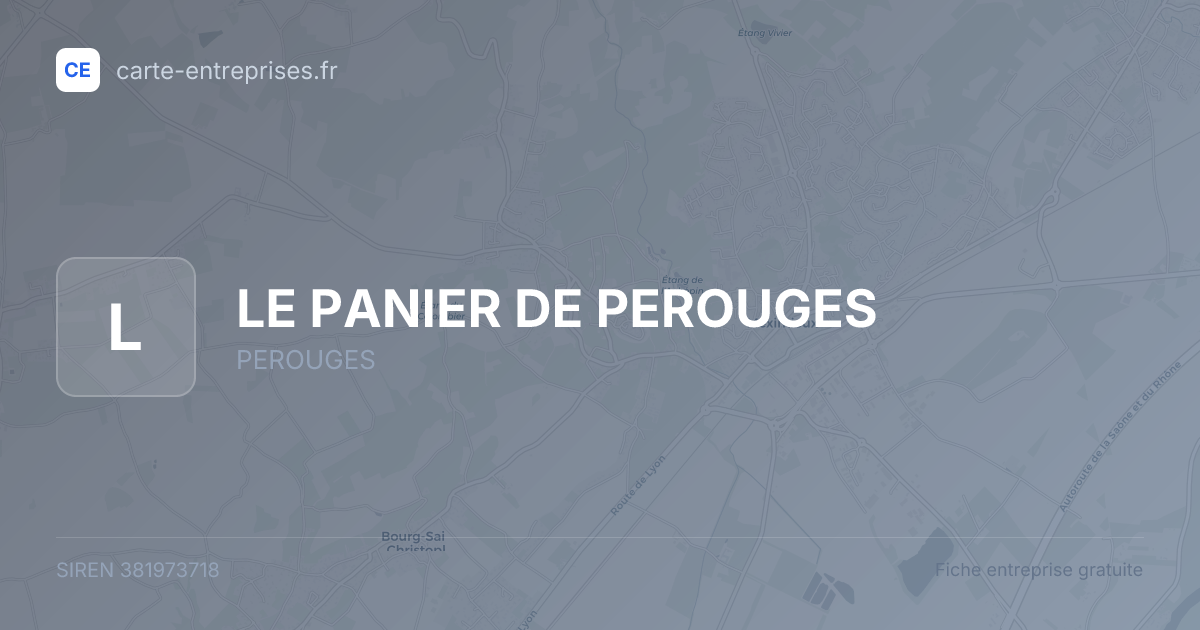 LE PANIER DE PEROUGES — 381973718 — fiche entreprise