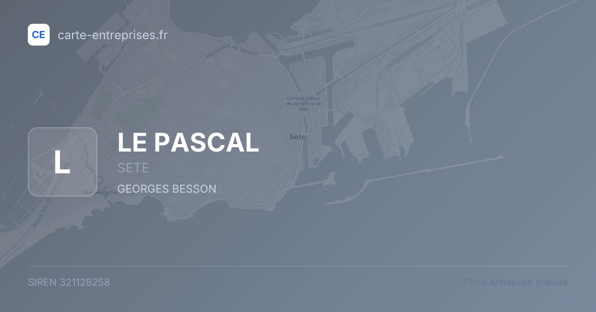 LE PASCAL — 321128258 — fiche entreprise