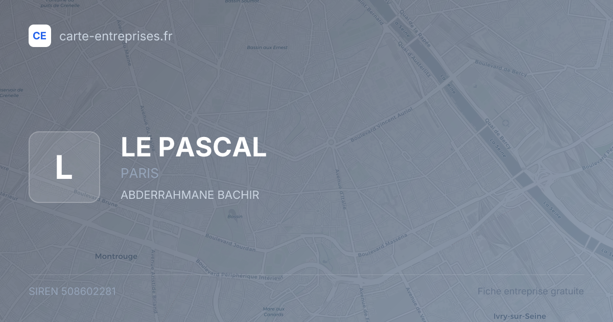 LE PASCAL — 508602281 — fiche entreprise
