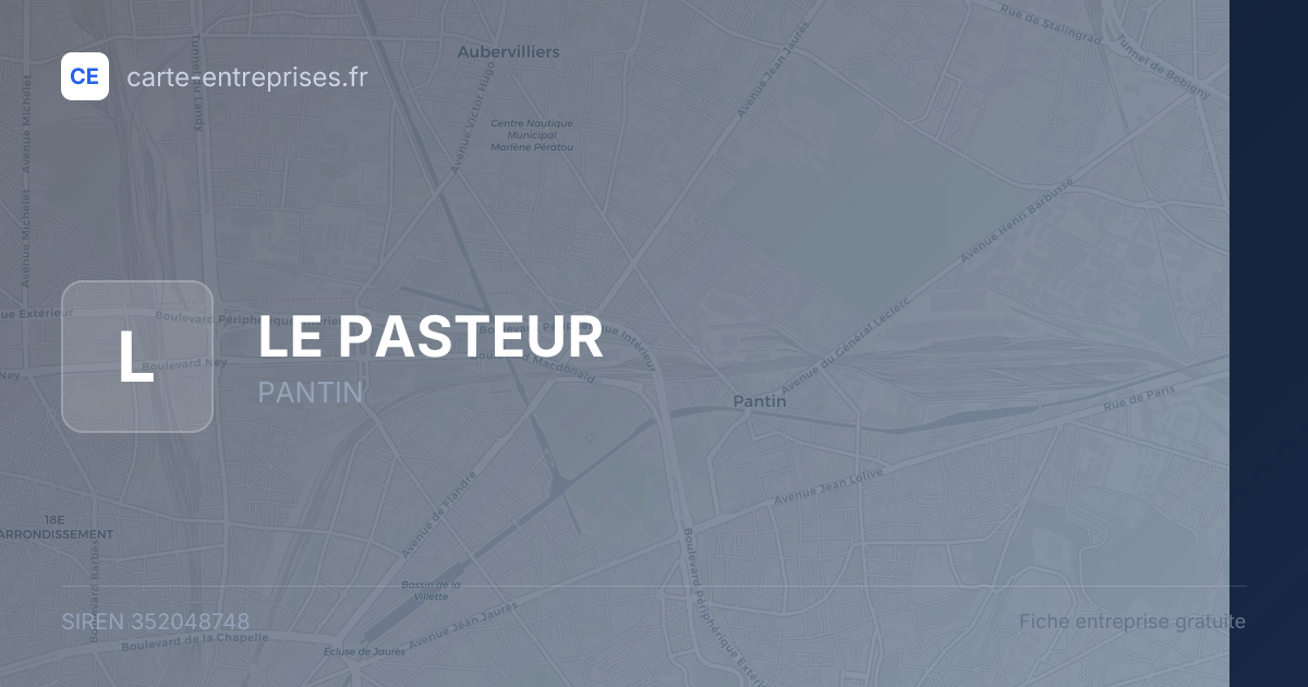 LE PASTEUR — 352048748 — fiche entreprise