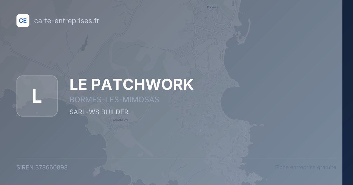 LE PATCHWORK — 378660898 — fiche entreprise
