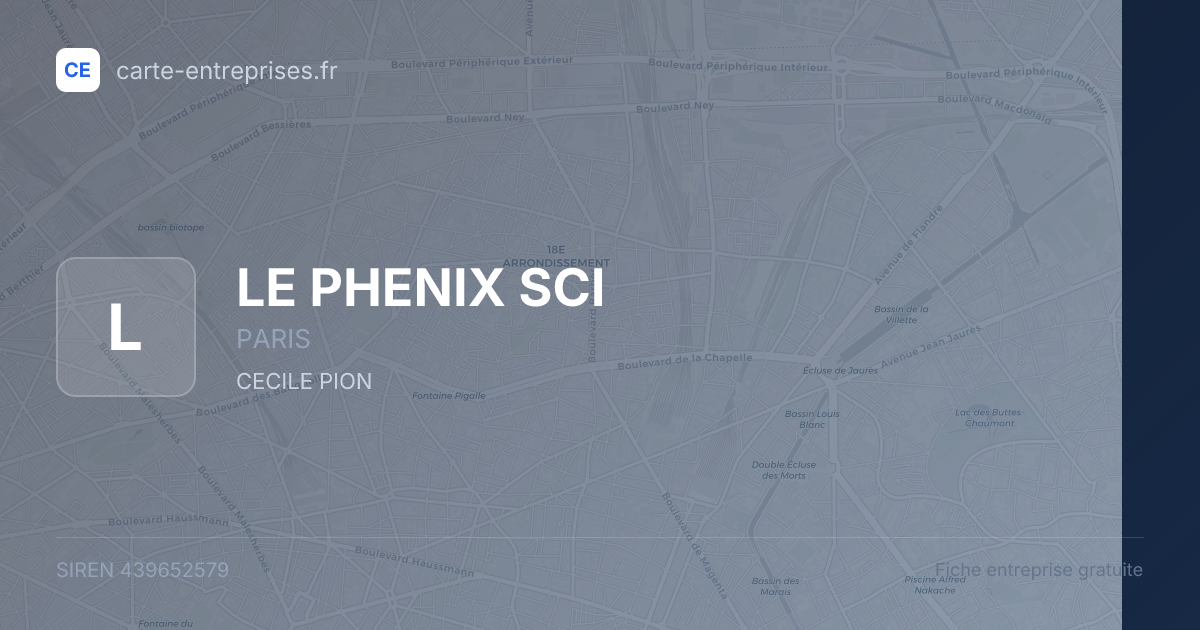 LE PHENIX SCI — 439652579 — fiche entreprise