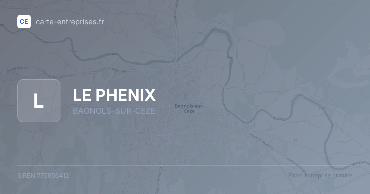 LE PHENIX — 775856412 — fiche entreprise